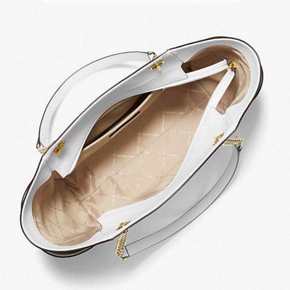 Michael Kors Jet Set Lg Saffiano Leather Chain Shoulder Tote Bag MK
Optic White - Picture 2 of 16